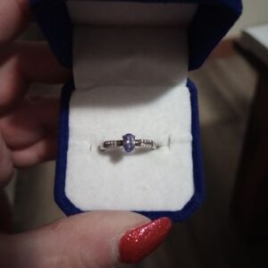 New S.925 sterling silver TANZANITE ring size 6.5-7